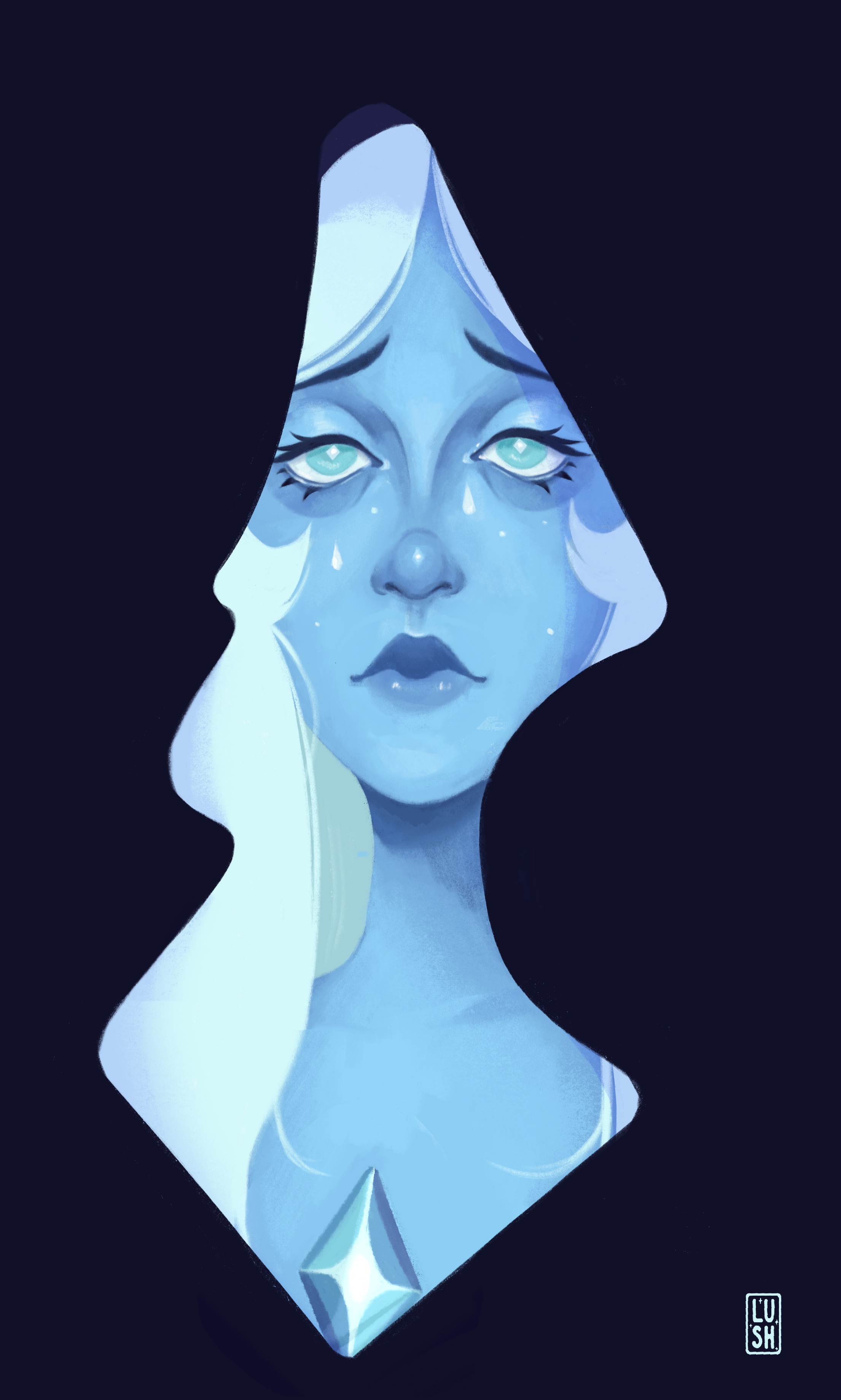 fanart of Blue Diamond from steven universe